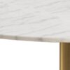 CORBY Round Dining Table with Marble Top & Gold Base - Image 2