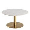 CORBY Round Coffee Table with Marble Top & Gold Base