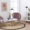 CORBY Round Coffee Table with Marble Top & Gold Base - Image 4