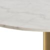 CORBY Round Coffee Table with Marble Top & Gold Base - Image 2
