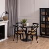 IBIZA Small Round Dining Table in Black - Image 7