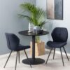 IBIZA Small Round Dining Table in Black - Image 8