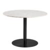CORBY Round Dining Table with Marble Top & Black Base