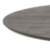 IBIZA Round Dining Table with Black Ash Top & Matt Black Base - Image 4