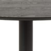 IBIZA Round Dining Table with Black Ash Top & Matt Black Base - Image 2