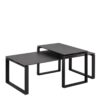 KATRINE Ceramic Coffee Table Set in Black
