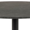 IBIZA Round Dining Table with Black Top & Matt Black Base - Image 2