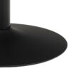 IBIZA Round Dining Table with Black Top & Matt Black Base - Image 5