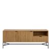 JAIPUR Sideboard with 2 Doors & 1 Drawer in Oak & Black - Image 3