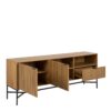 JAIPUR Sideboard with 2 Doors & 1 Drawer in Oak & Black - Image 4