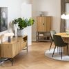 JAIPUR Sideboard with 2 Doors & 1 Drawer in Oak & Black - Image 9