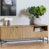 JAIPUR Sideboard with 2 Doors & 1 Drawer in Oak & Black - Image 10