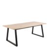 MALIKA Dining Table in White Oak & Black