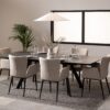 BLACKBURN Black Ceramic Extending Dining Table - Image 10