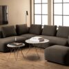 PRUNUS Round Coffee Table with Grey & Brown Marble Top - Image 8