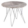 PRUNUS Round Side Table with Grey & Brown Marble Top