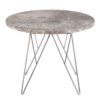 PRUNUS Round Side Table with Grey & Brown Marble Top - Image 2